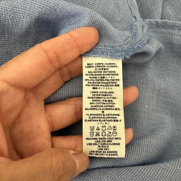 Free People That's A Wrap Button Up Shirt Rayon Polyester Hi-lo Style Blue S - Picture 13 of 13